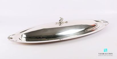 null Covered oval fish serving platter, with the catch and fretel showing fish facing...