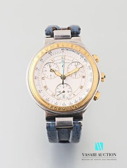 null Baume et Mercier Formula S, montre bracelet d'homme chronographe, boîtier acier...