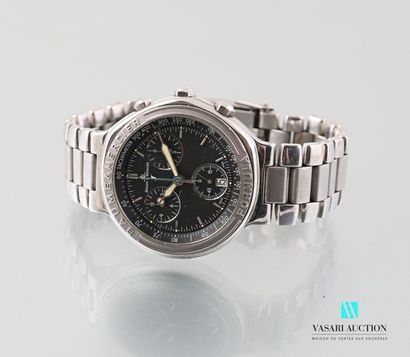 null Baume et Mercier Formula S, men's steel chronograph wristwatch, round case (diameter...