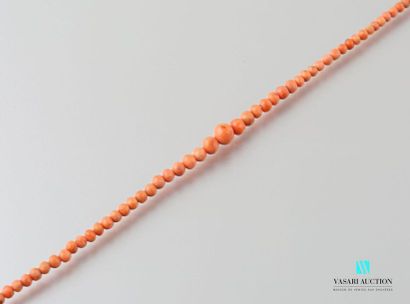 null Falling pink coral beads necklace. (to be threaded)
Length: 41 cm
