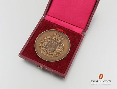 null Ville d'Abbeville - Médaille de table, bronze, 50 mm, tranche lisse, gravée...