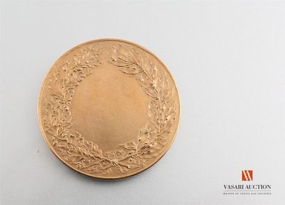 null Fame proclaims merit - Table medal, engraved by Henri Naudé, bronze, 50 mm,...