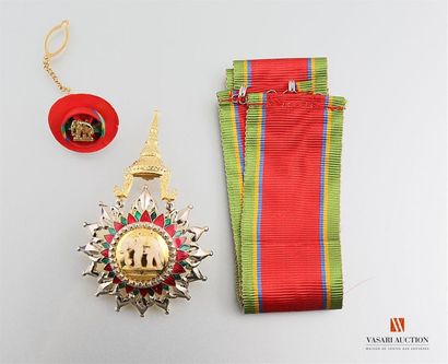 null Thailand - Order of the white elephant, commander's jewel, APC, with its rosette,...