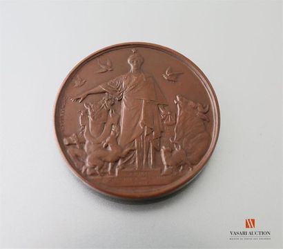null Médaille de la société protectrice des animaux, attribuée 1895, bronze, 40 ...