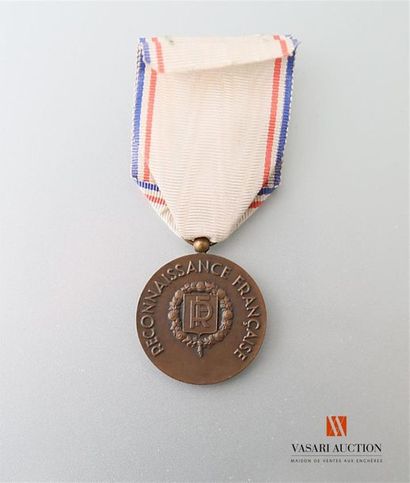null France: médaille de la reconnaissance francaise, (1917-1959), classe bronze,...