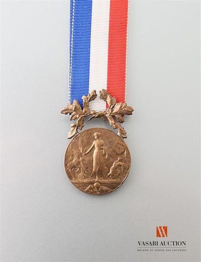 null Ministère de l'intérieur, médaille dévouement, bronze, 27 mm, usures, revers...