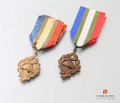 null Union Nationale des Colbattants (UNC) médaille de reconnaissance, modèle marqué...