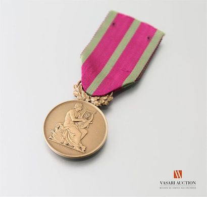 null Médaille des sociétés musicales et chorales, bronze, 32 mm, gravée par J.Vatinelle,...