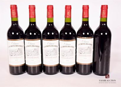 null 6 bouteilles	Château LA CROIX BIGORRE	Côtes de Castillon	2000
	Et.: 5 excellentes,...
