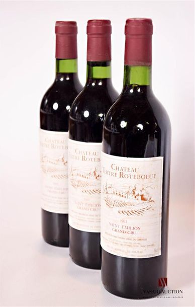 null 3 bouteilles	Château TERTRE ROTEBOEUF	St Emilion GC	1983
	Et. un peu fanées...