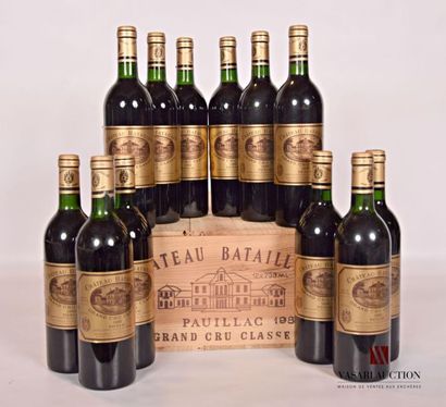 null 12 bouteilles	Château BATAILLEY	Pauillac GCC	1988
	Et. à peine tachées avec...