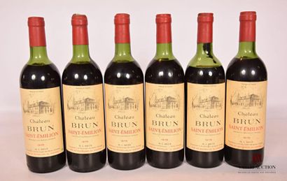 null 6 bouteilles	Château BRUN	St Emilion	1975
		Et. un peu fanées et un peu tachées....