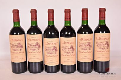 null 6 bouteilles	Château LA DOMINIQUE	St Emilion GCC	1989
		Et. tachées et un peu...