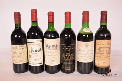 null Lot de 6 bouteilles comprenant :		
	1 bouteille	LA BOUYGUE	St Emilion	1991
	1...