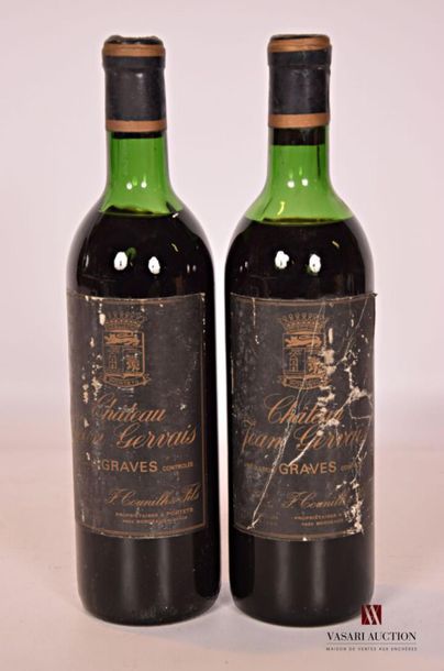 null 2 bouteilles	Château JEAN GERVAIS	Graves	1970
		Et. très fanées et usées (lisibles)....