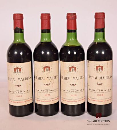 null 4 bouteilles	Château MAURENS	St Emilion GC	1975
		Et. fanées, tachées et usées...