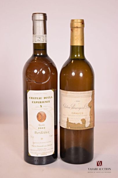 null Lot de 2 bouteilles comprenant :		
	1 bouteille	Château DUCLA EXPÉRIENCE	Bordeaux...