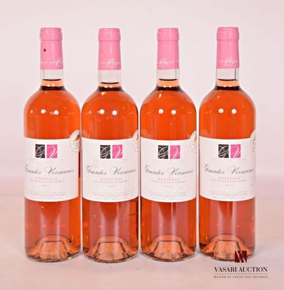 null 4 bouteilles	GRANDES VERSANNES	Bordeaux rosé	2012
		Mise nég. Présentation et...