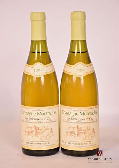 null 2 bouteilles	CHASSAGNE MONTRACHET 1er Cru "Les Ambrazées" mise		1994
		B. Morey...