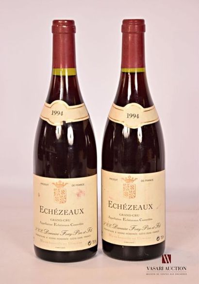 null 2 bouteilles	ECHÉZEAUX GC mise Dom. Forey Père & Fils Prop.		1994
		Et. tachées....
