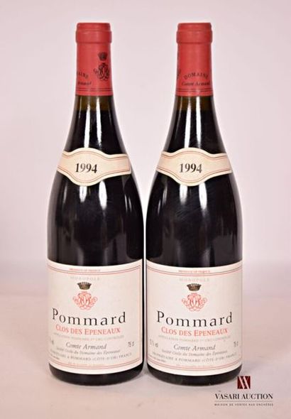 null 2 bouteilles	POMMARD "Clos des Epeneaux" mise Comte Armand Prop.		1994
		Et....