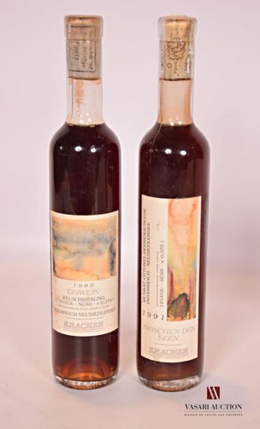 null Lot de 2 bouteilles comprenant :		
	1 Demie	Vin de Glace (Autrichien) mise Kracher		1990
	1...
