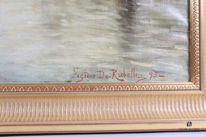 null Egidio DA RUBELLI (?-1915)

Gondolier à Venise

Huile sur toile signée et datée...
