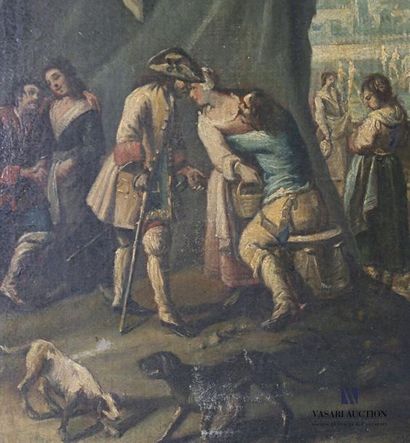 null ZAIS Giuseppe (1709-1784), attribué à 

Scène de banquet pendant la halte

Huile...