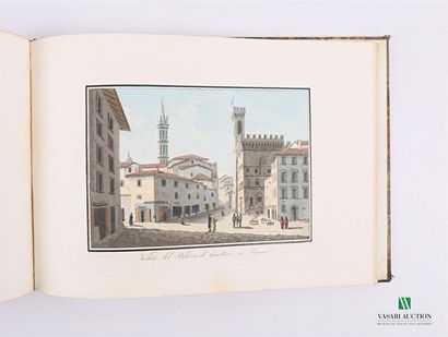 null ITALY]
ANONYME - Vedute di Firenze - one album 21 x 29,5 cm - half basane binding,...