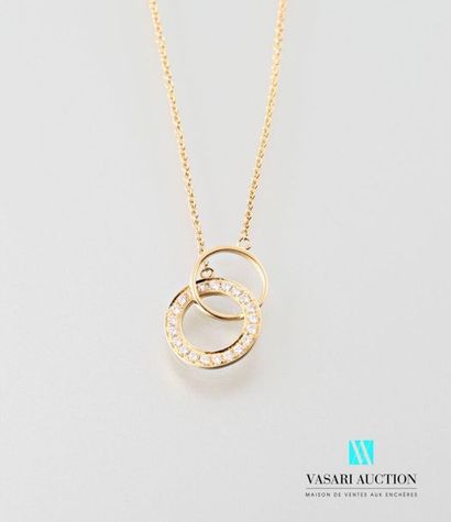 null Necklace link two rings set with a circle of modern
cut diamonds Gross weight...
