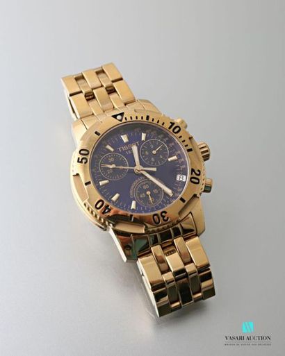 null Tissot, montre bracelet d'homme chronographe, boitier rond (40 mm de diamètre),...