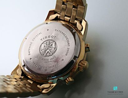 null Tissot, men's chronograph wristwatch, round case (40 mm diameter), blue dial,...