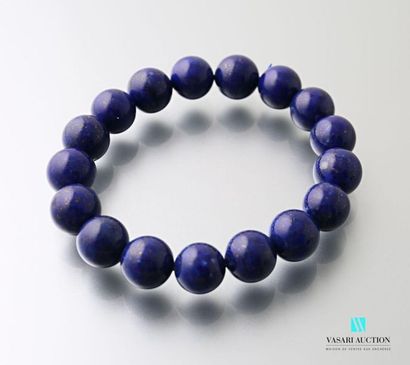 null Bracelet de perles de lapis lazuli montées sur élastique
Diam. int. : 6 cm