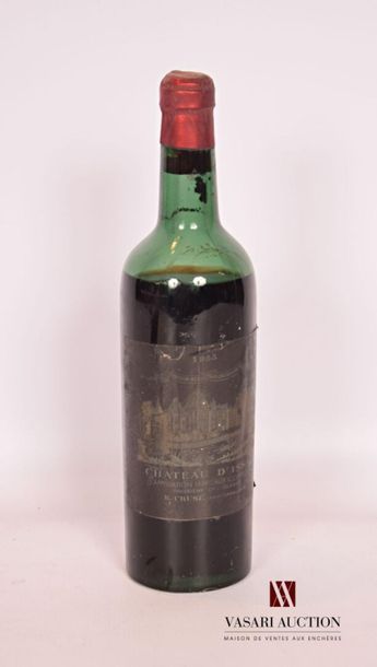 null 1 bouteille	Château D'ISSAN	Margaux GCC	1955
	Mise négoce. Et. très fanée, difficillement...