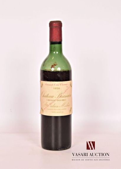null 1 bouteille	Château BRANAIRE DUCRU	St Julien GCC	1958
	Et. fanée et un peu tachée....