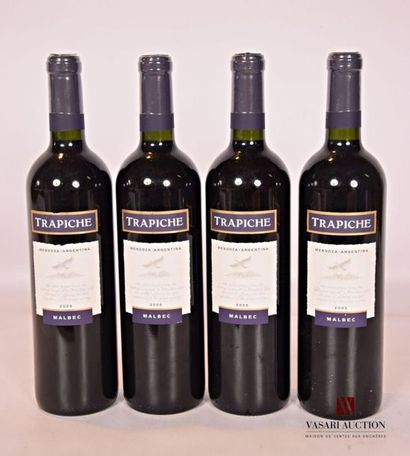 null 4 bouteilles	Vin rouge argentin Malbec (Mendoza) mise Trapiche		2005
		Et. impeccables....