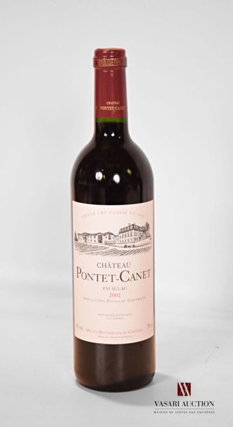 null 1 bouteille	Château PONTET CANET	Pauillac GCC	2002
	Présentation et niveau,...