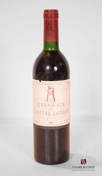 null 1 bouteille	Château LATOUR	Pauillac 1er GCC	1985
	Et. un peu fanée et tachée...