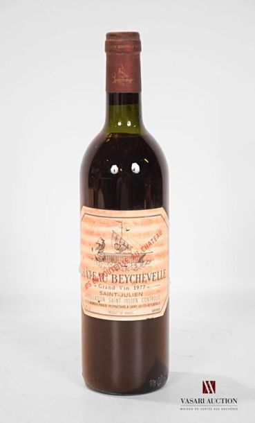 null 1 bouteille	Château BEYCHEVELLE	St Julien GCC	1977
	Et. fanée, tachée et un...