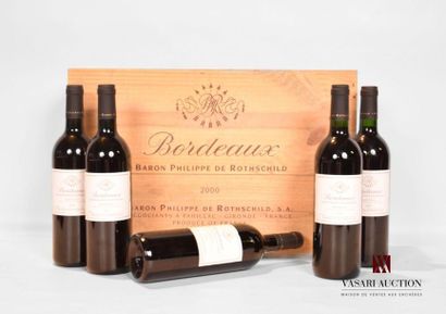 null 5 bouteilles	BORDEAUX Baron Philippe de Rothschild	Bordeaux	2000
	Et. impeccables...