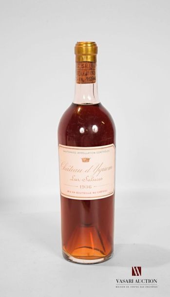 null 1 bouteille	ChâteauD'YQUEM	1er Cru Sup Sauternes	1936
	Rebouchée en 1994. Et....