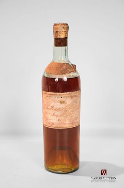 null 1 bouteille	Château D'YQUEM	1er Cru Sup Sauternes	1939
	Et. fanée, tachée et...