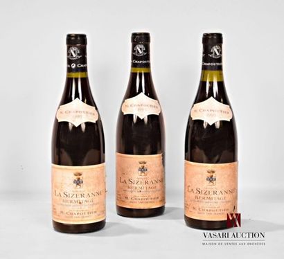 null 3 bouteilles	HERMITAGE "La Sizeranne" mise M. Chapoutier		1995
	Et. tachées...