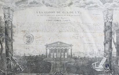 null Diplome de troisième grade symbolique desservi par la Respectable Loge de Saint...