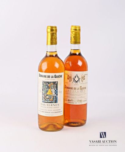 null 2 bouteilles Domaine de la Gauche - Sauternes 1996, 1997.Etiquettes à décor...