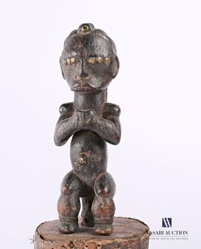 null FANG - NORD GABON
Statue d'ancêtre, gardien de reliquaire en bois sculpté, métal...