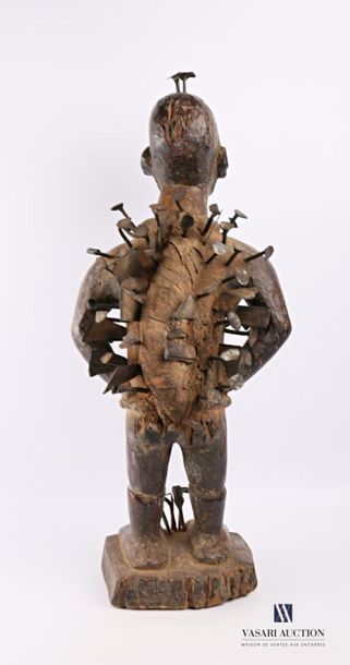 null CONGO
Fétiche à clous ou nkondi en bois sculpté polychrome clouté, bois, métal,...