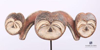 null NORD CONGO - KWELE
Masque Lune en bois polychrome sculpté, patiné et pigmenté...