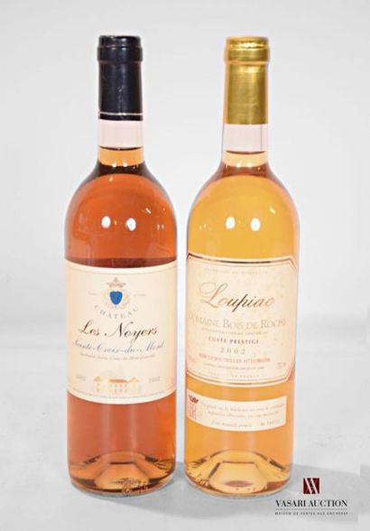 null Lot de 2 blles comprenant :		
1 bouteille	Château LES NOYERS	Ste Croix du Mont...