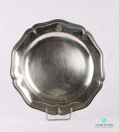 null Round, hollow silver dish, the rim contoured and decorated with fillets, encrypted.
Master...